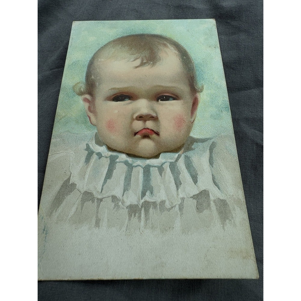 Early 1900's Victorian Baby Postcard Paper Scrap Nursery Child Portrait Ephemera